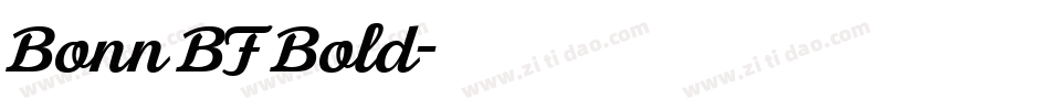 Bonn BF Bold字体转换